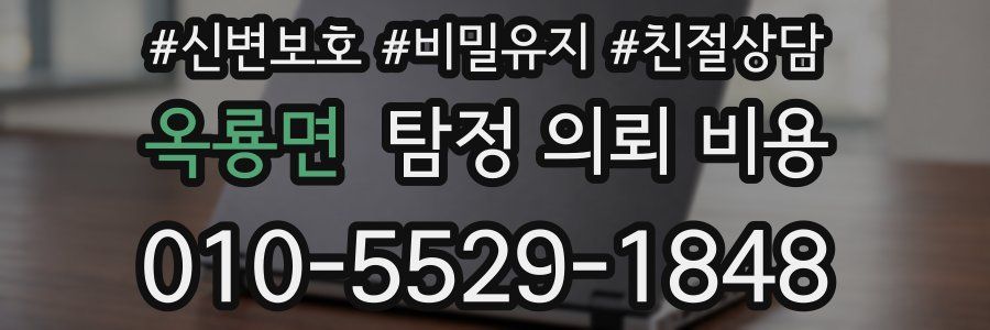 옥룡면 탐정 의뢰 비용