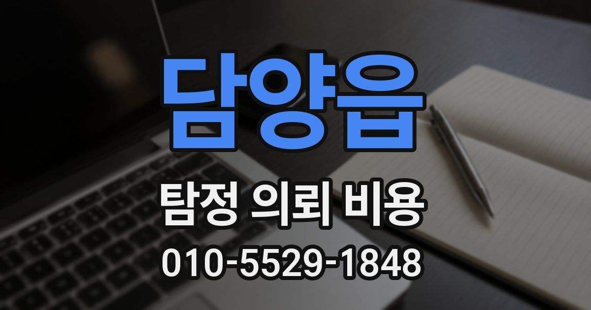 담양읍 탐정 의뢰 비용