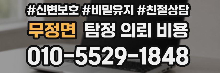 무정면 탐정 의뢰 비용