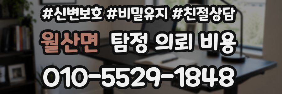 월산면 탐정 의뢰 비용