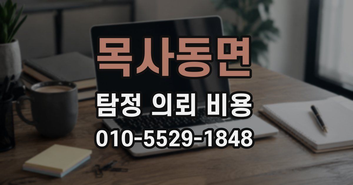 목사동면 탐정 의뢰 비용
