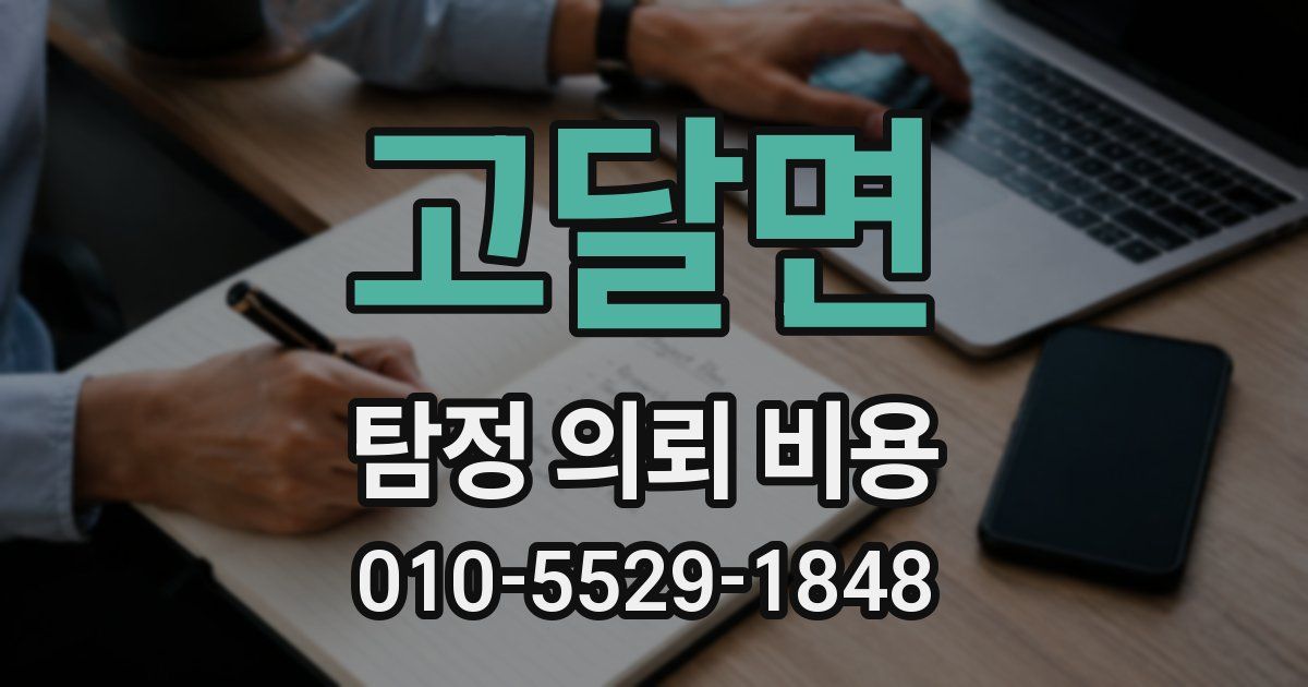고달면 탐정 의뢰 비용