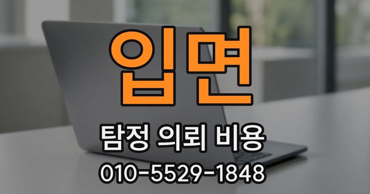 입면 탐정 의뢰 비용