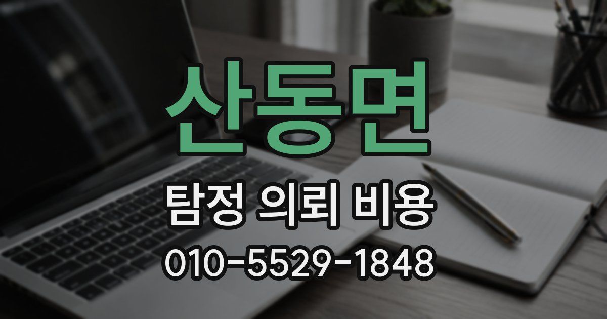 산동면 탐정 의뢰 비용