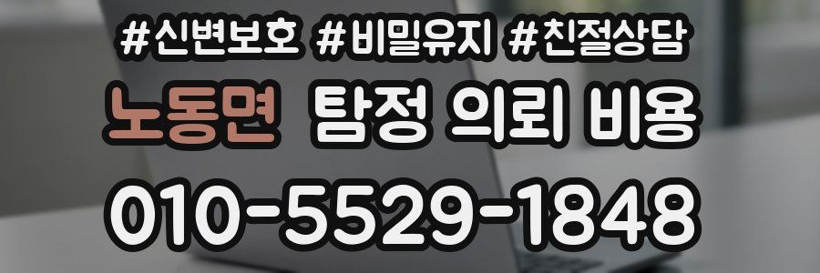 노동면 탐정 의뢰 비용
