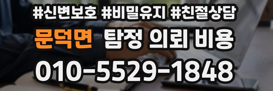 문덕면 탐정 의뢰 비용
