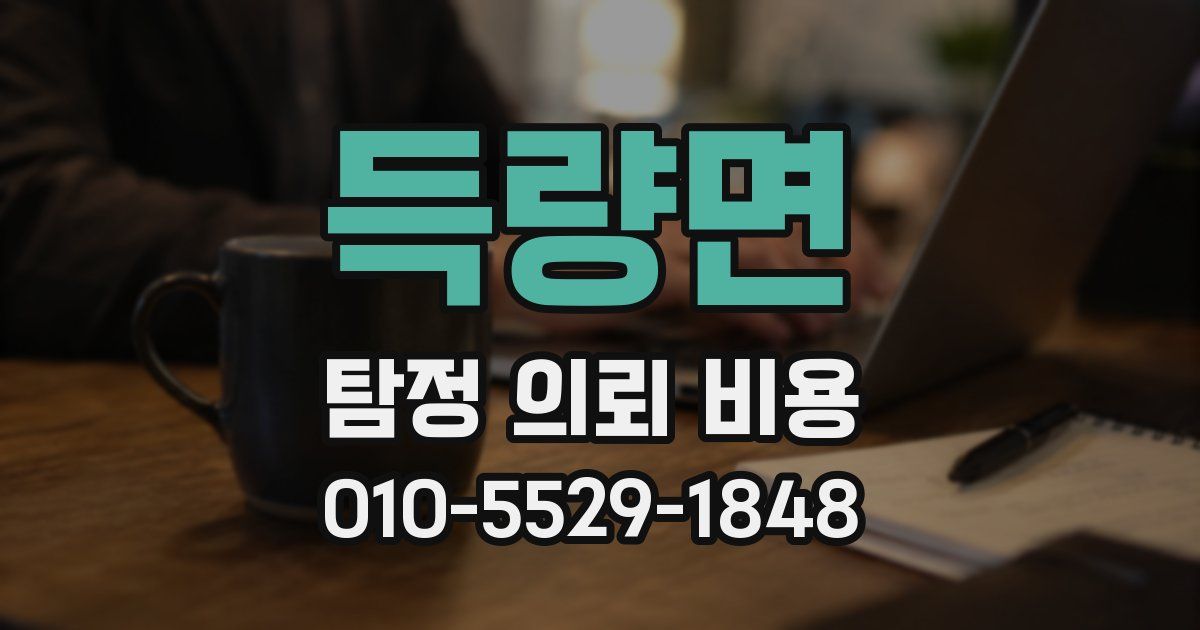 득량면 탐정 의뢰 비용