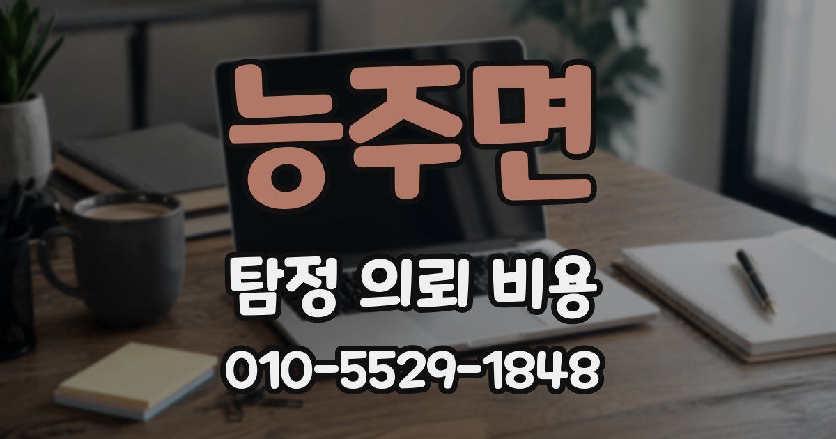 능주면 탐정 의뢰 비용