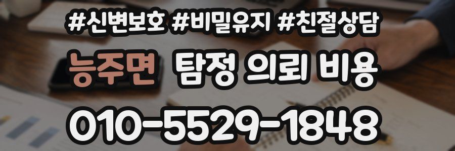 능주면 탐정 의뢰 비용