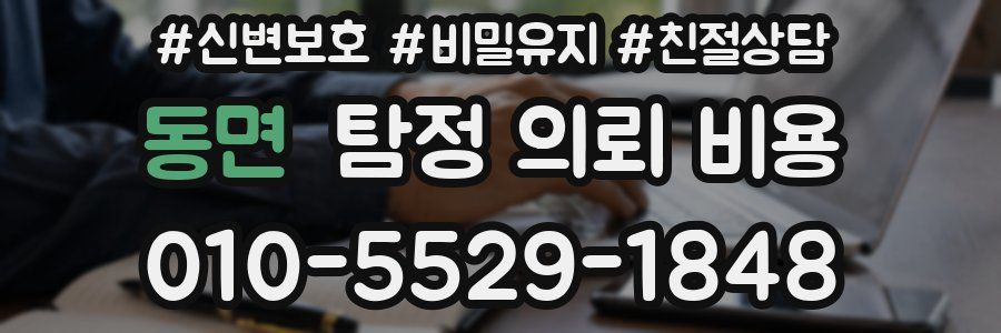 동면 탐정 의뢰 비용
