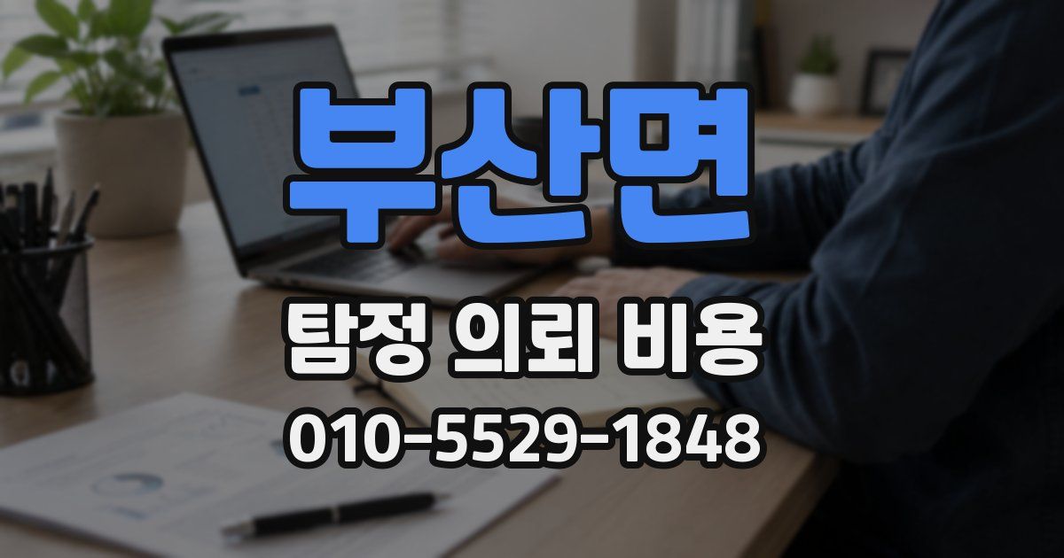 부산면 탐정 의뢰 비용