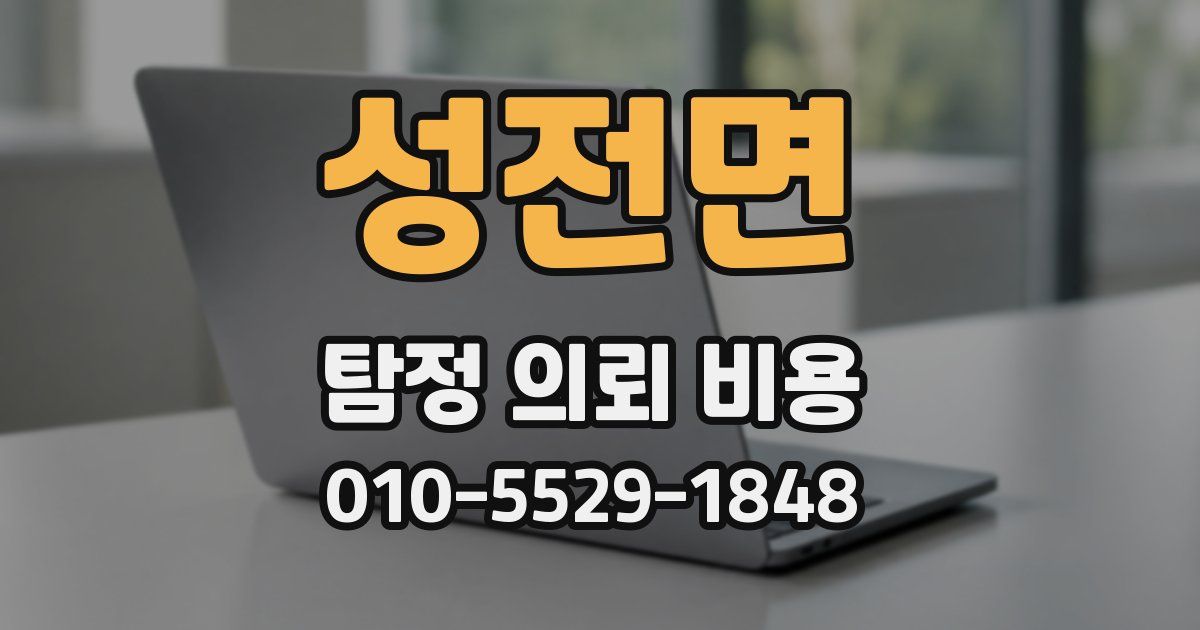 성전면 탐정 의뢰 비용