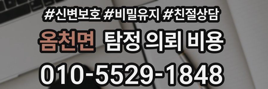 옴천면 탐정 의뢰 비용