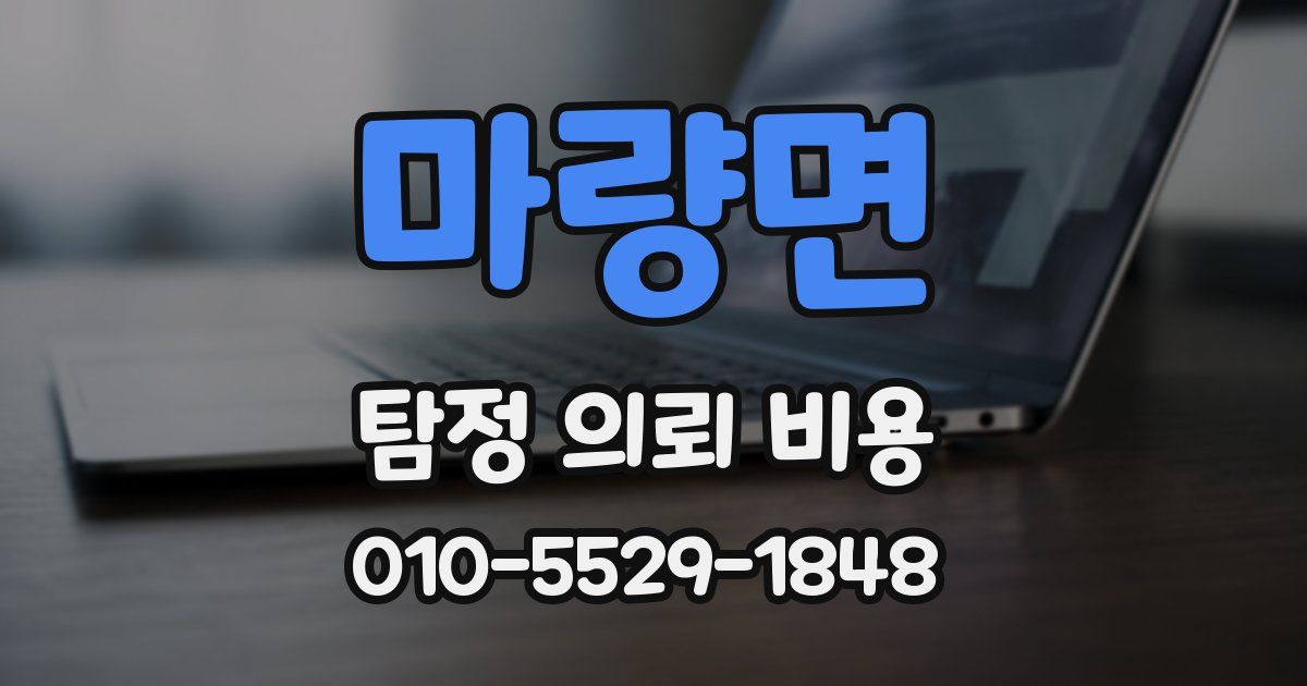 마량면 탐정 의뢰 비용