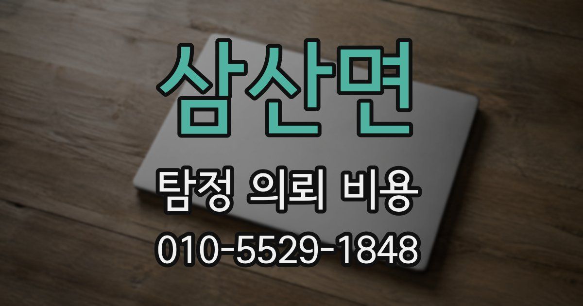 삼산면 탐정 의뢰 비용