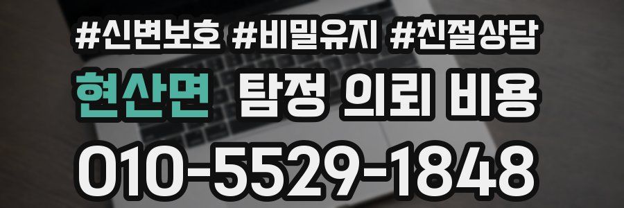 현산면 탐정 의뢰 비용