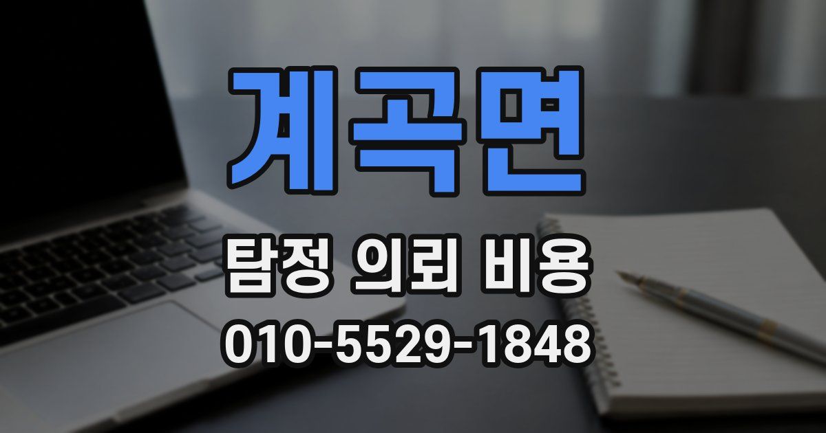계곡면 탐정 의뢰 비용