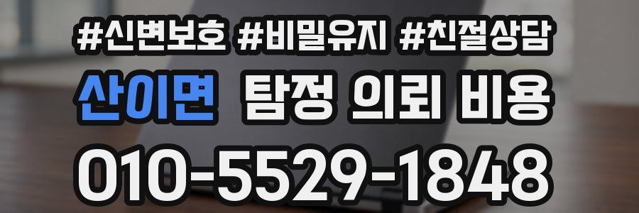 산이면 탐정 의뢰 비용