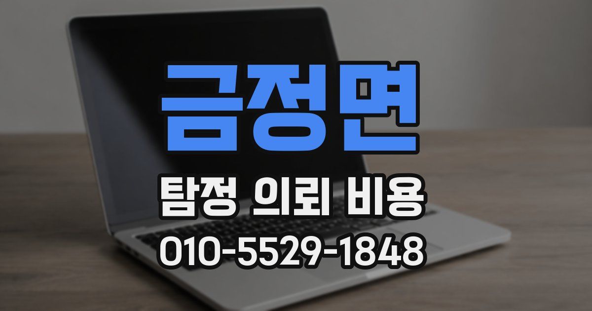 금정면 탐정 의뢰 비용