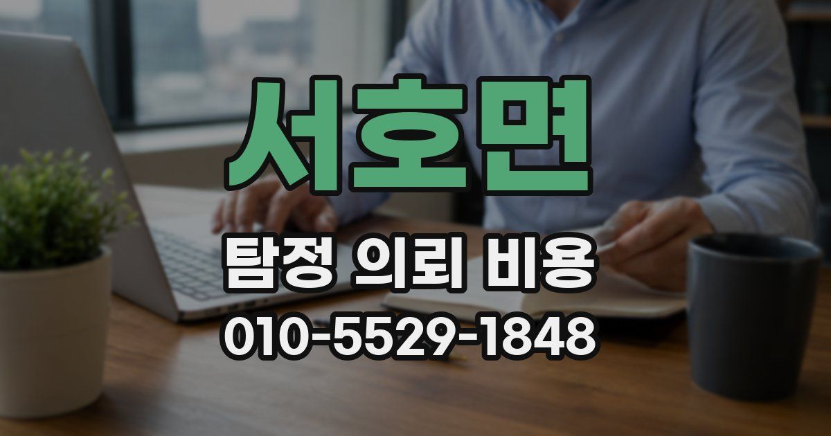서호면 탐정 의뢰 비용