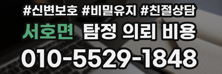 서호면 탐정 의뢰 비용