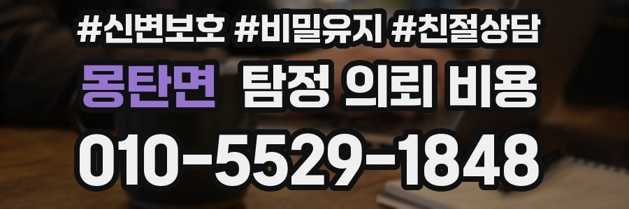 몽탄면 탐정 의뢰 비용