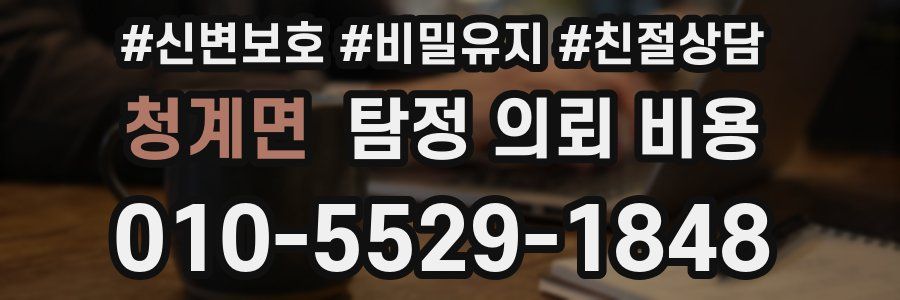 청계면 탐정 의뢰 비용