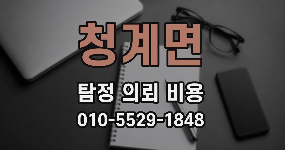 청계면 탐정 의뢰 비용
