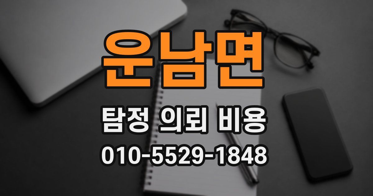 운남면 탐정 의뢰 비용