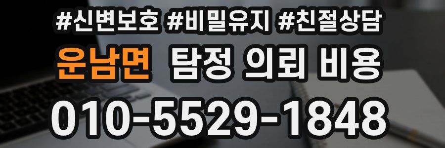 운남면 탐정 의뢰 비용