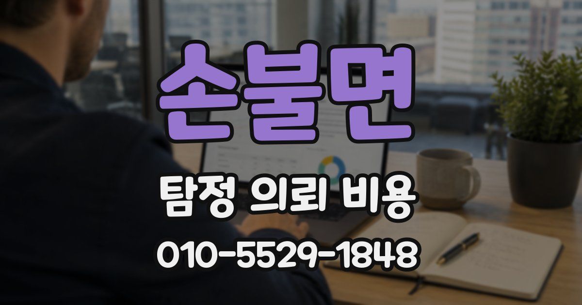 손불면 탐정 의뢰 비용