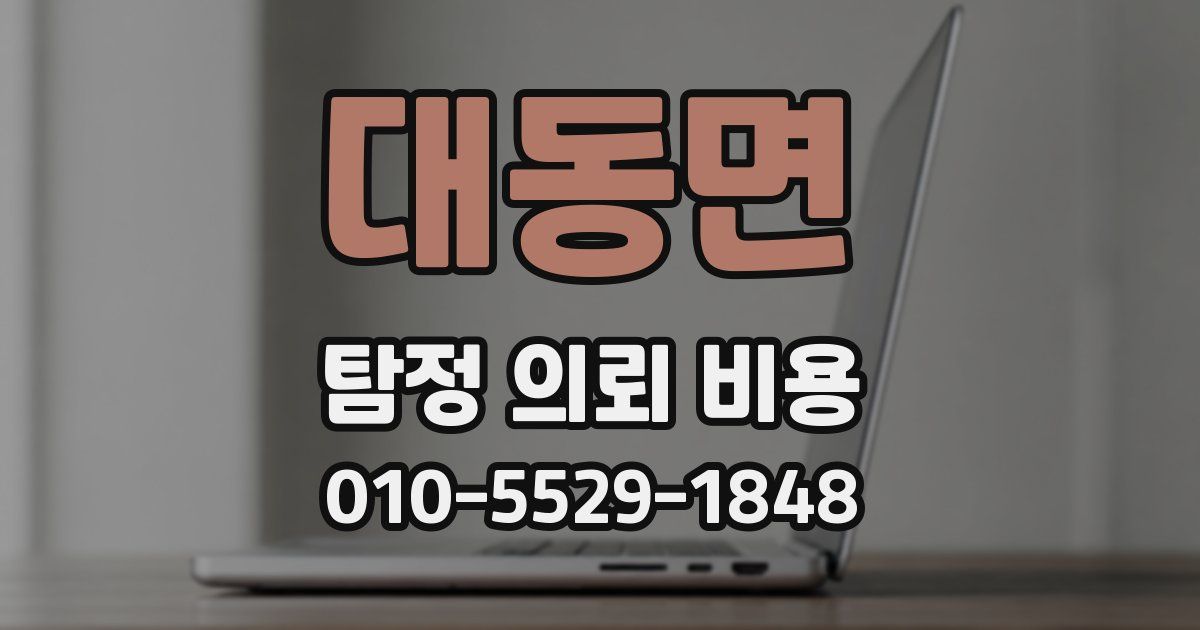 대동면 탐정 의뢰 비용