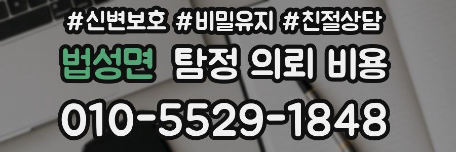 법성면 탐정 의뢰 비용