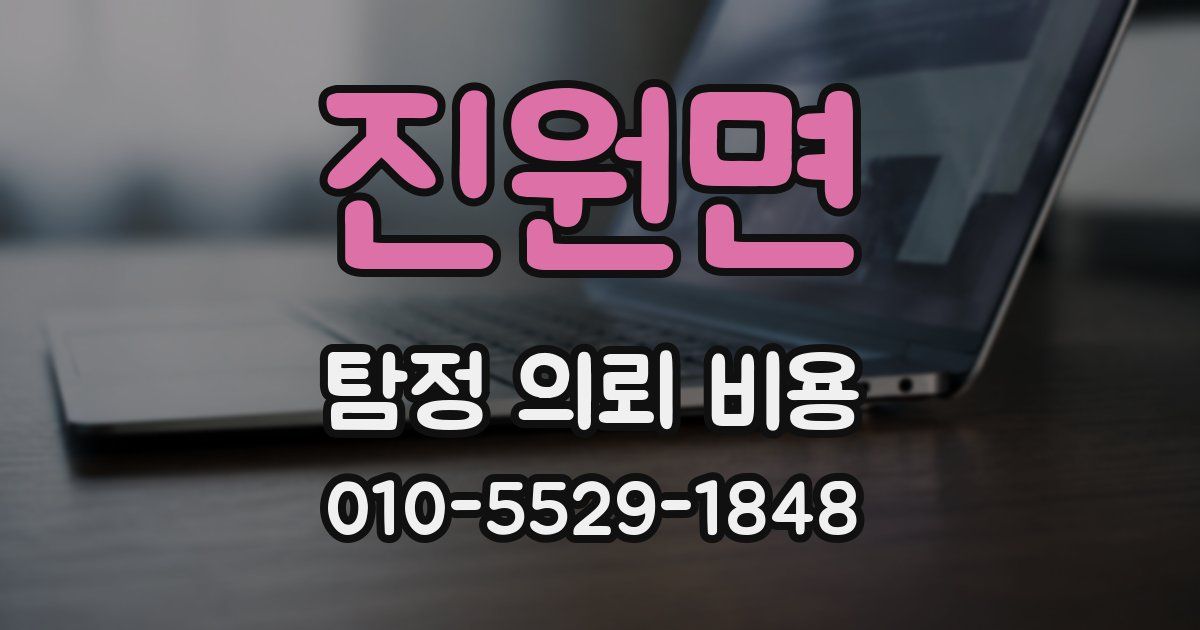 진원면 탐정 의뢰 비용