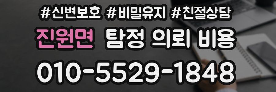 진원면 탐정 의뢰 비용