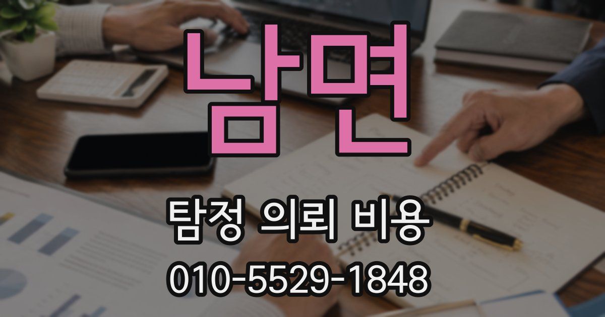 남면 탐정 의뢰 비용