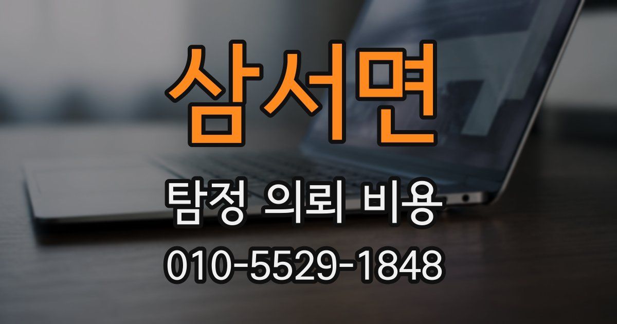 삼서면 탐정 의뢰 비용