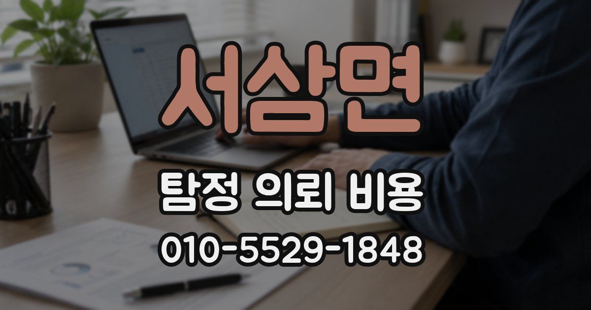 서삼면 탐정 의뢰 비용