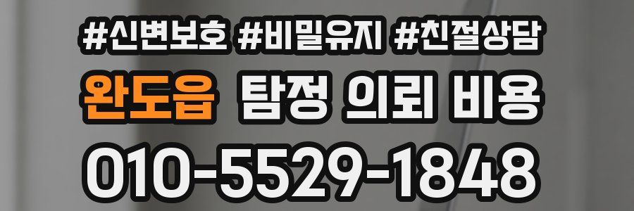 완도읍 탐정 의뢰 비용