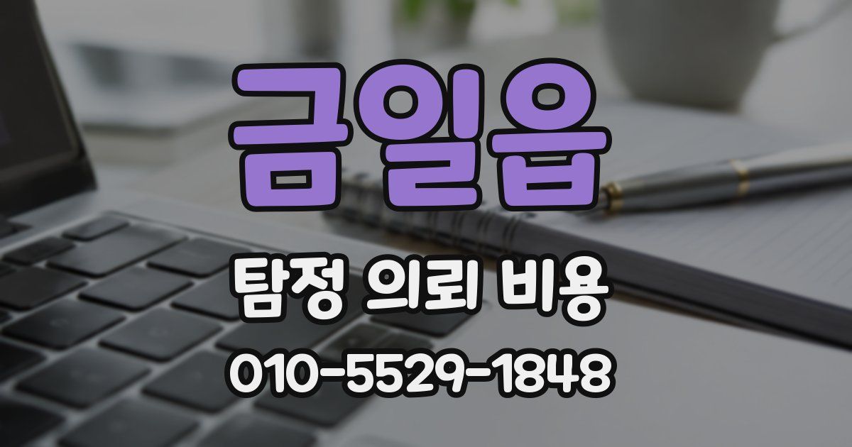 금일읍 탐정 의뢰 비용