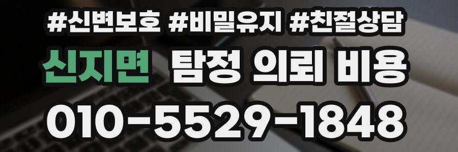 신지면 탐정 의뢰 비용