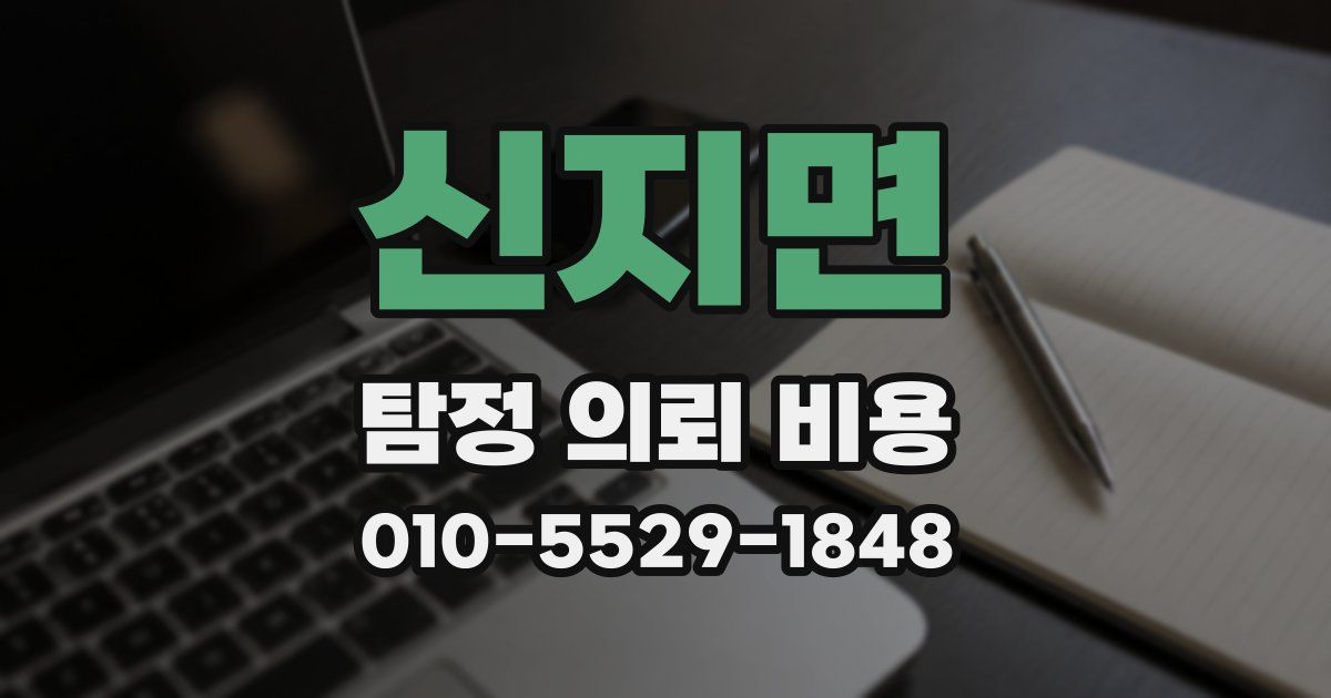 신지면 탐정 의뢰 비용