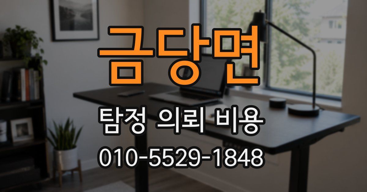 금당면 탐정 의뢰 비용