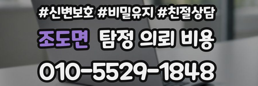 조도면 탐정 의뢰 비용