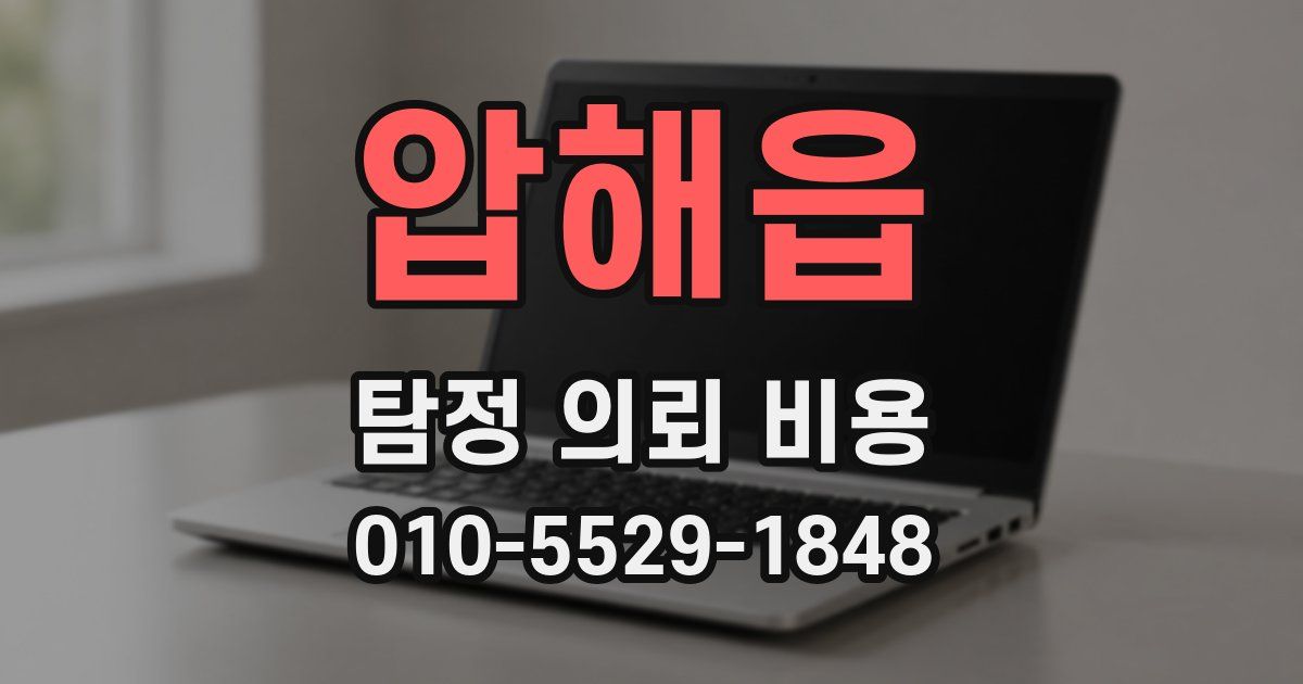 압해읍 탐정 의뢰 비용
