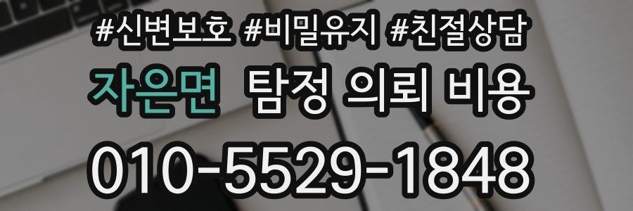 자은면 탐정 의뢰 비용