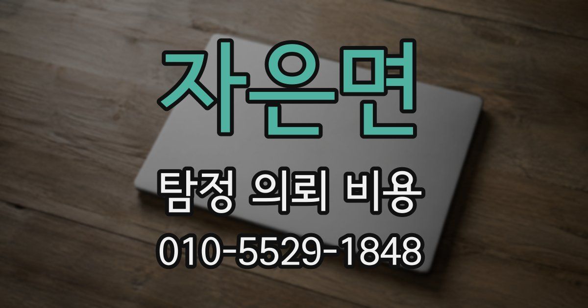 자은면 탐정 의뢰 비용