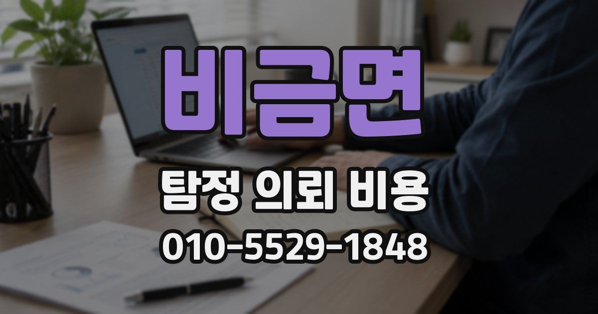비금면 탐정 의뢰 비용