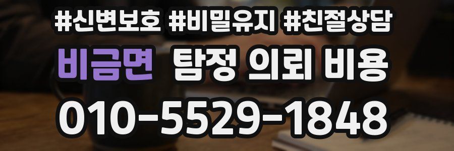 비금면 탐정 의뢰 비용