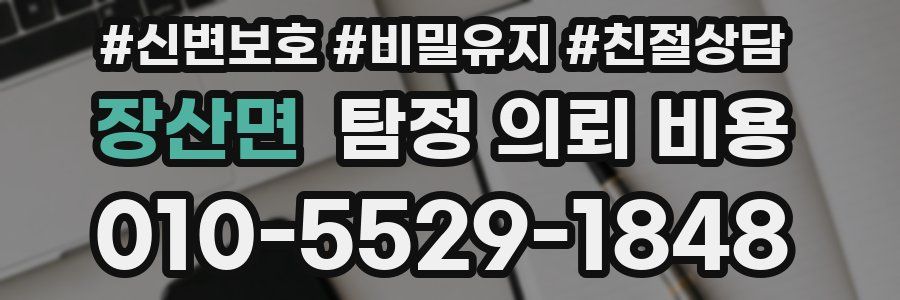 장산면 탐정 의뢰 비용